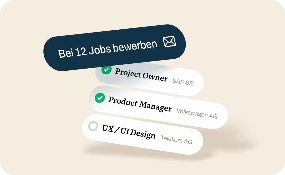 Für mehrere Jobs bewerben, easy.