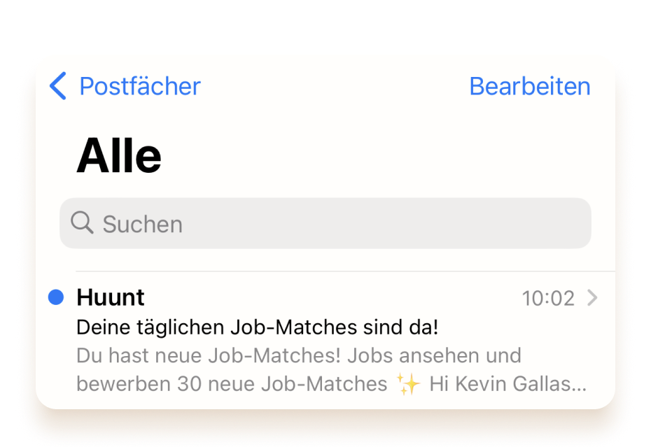 Job-Matching statt täglich händisch zu suchen.