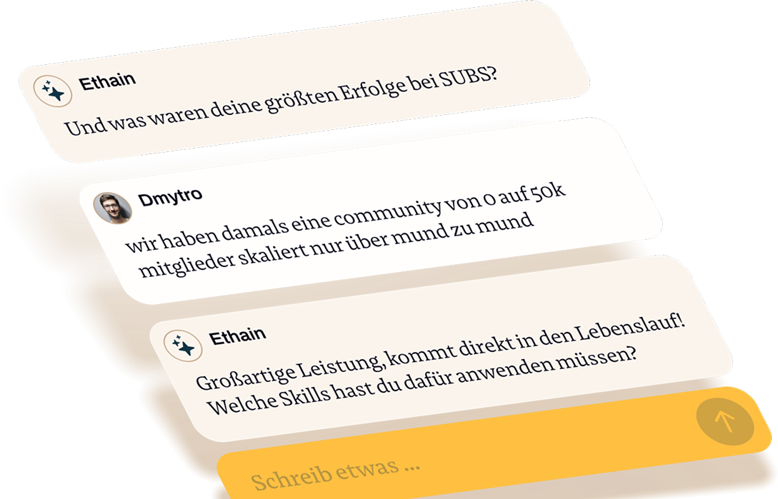 Vom Dialog zum Lebenslauf.