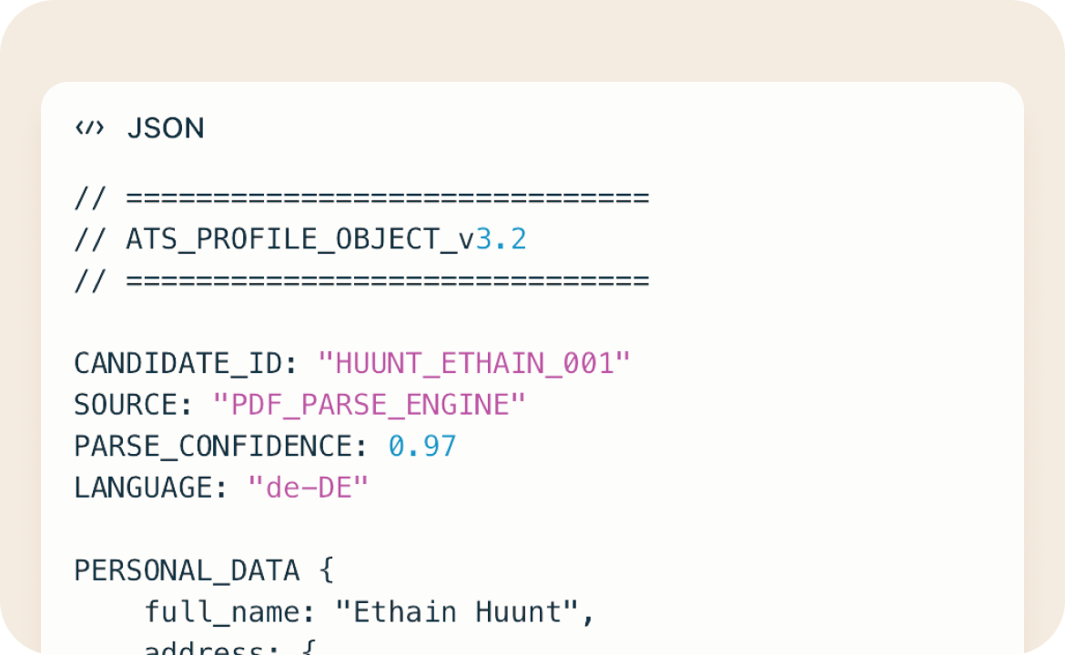 Maschinenlesbar, von Grund auf.